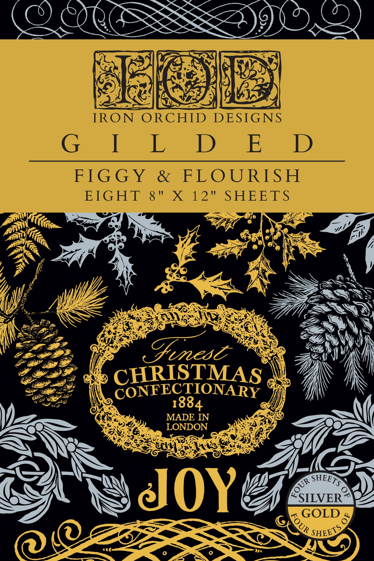 Figgy & Flourish IOD Gilded Transfer 8x12