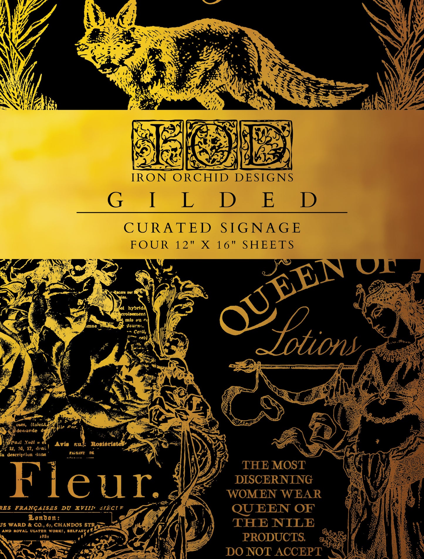 Curated Signage Gilded Transfer IOD
