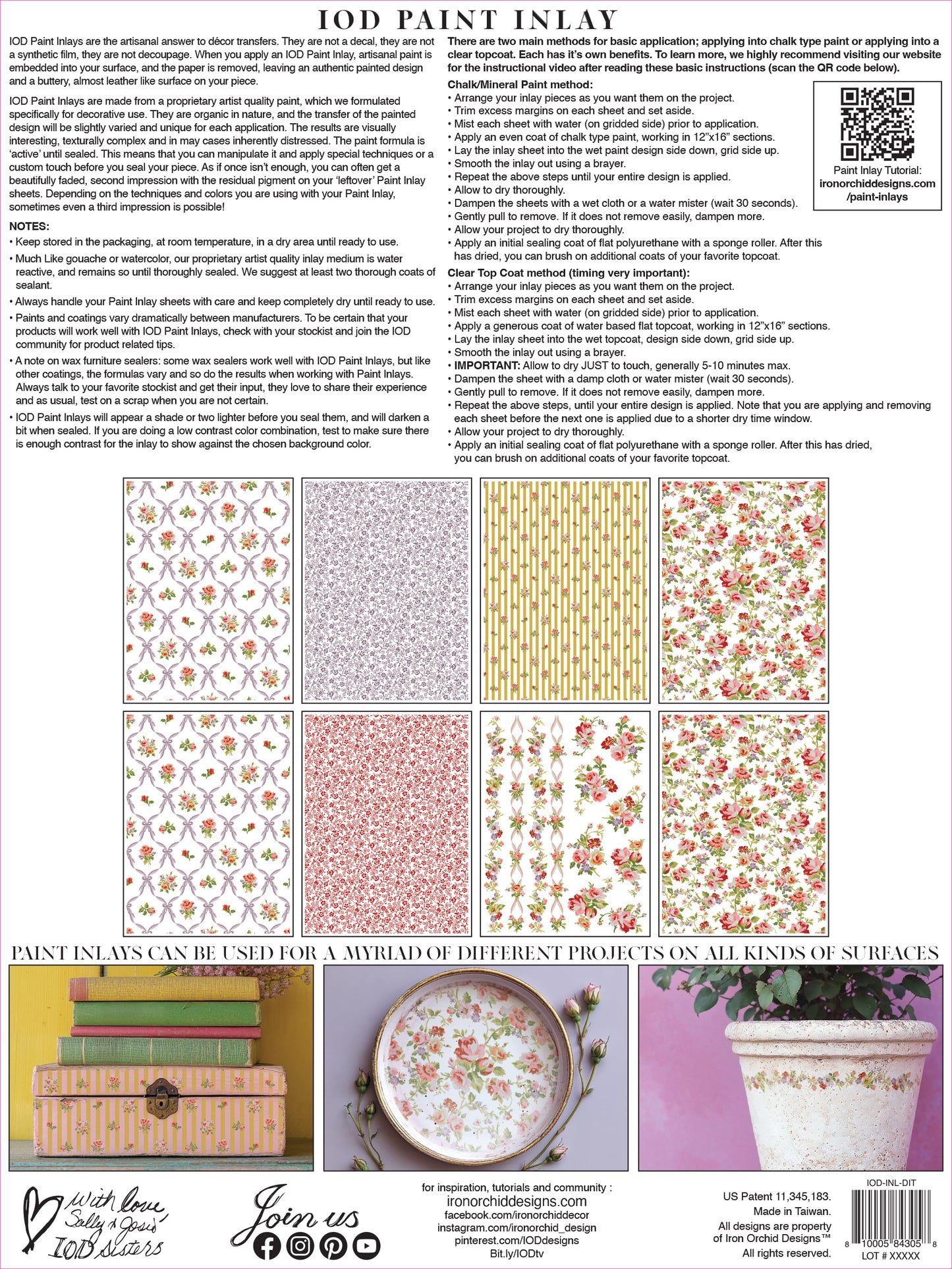 Ditsy Blooms Paint Inlay IOD