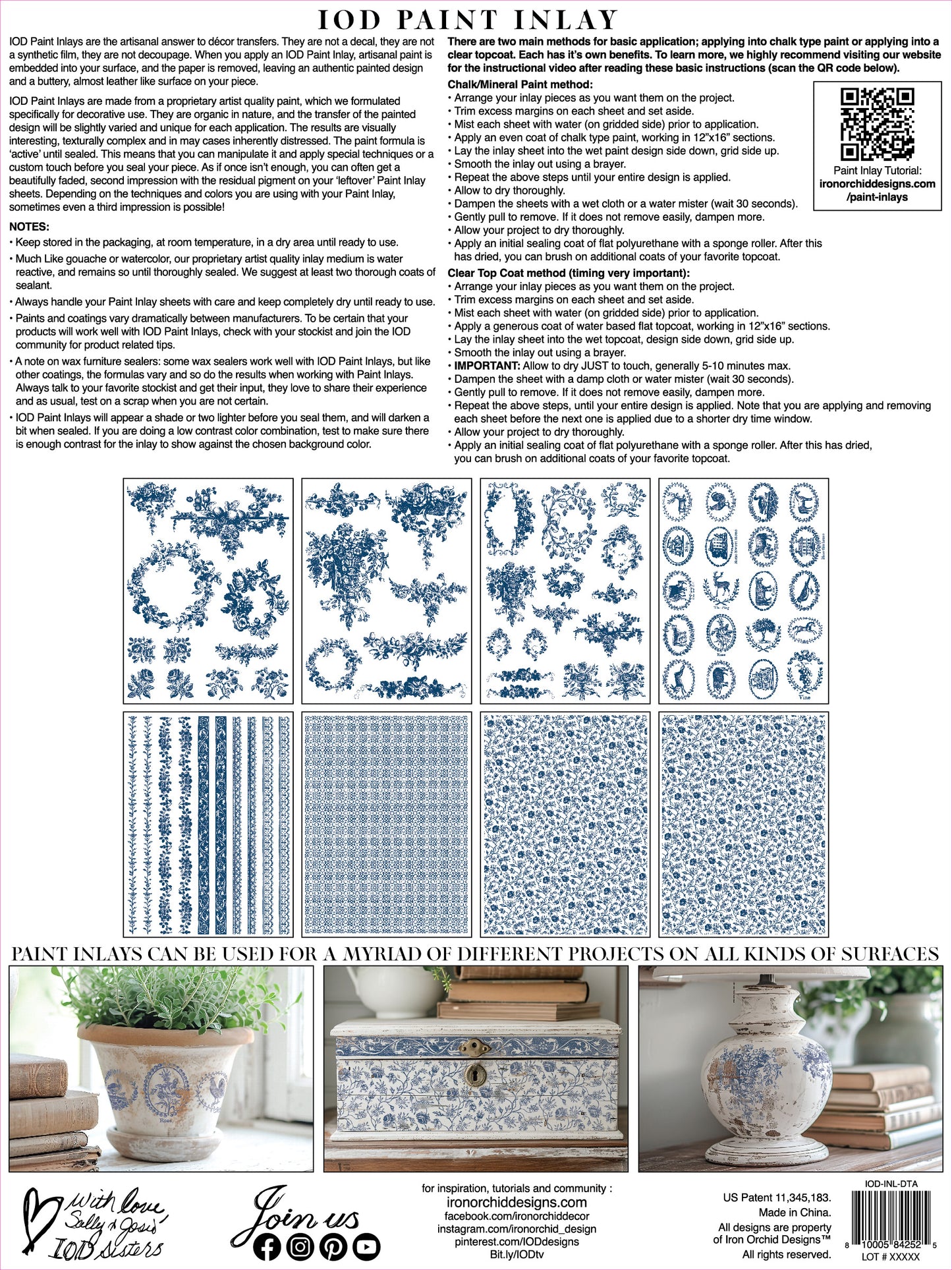 Delft Azure Paint Inlay IOD