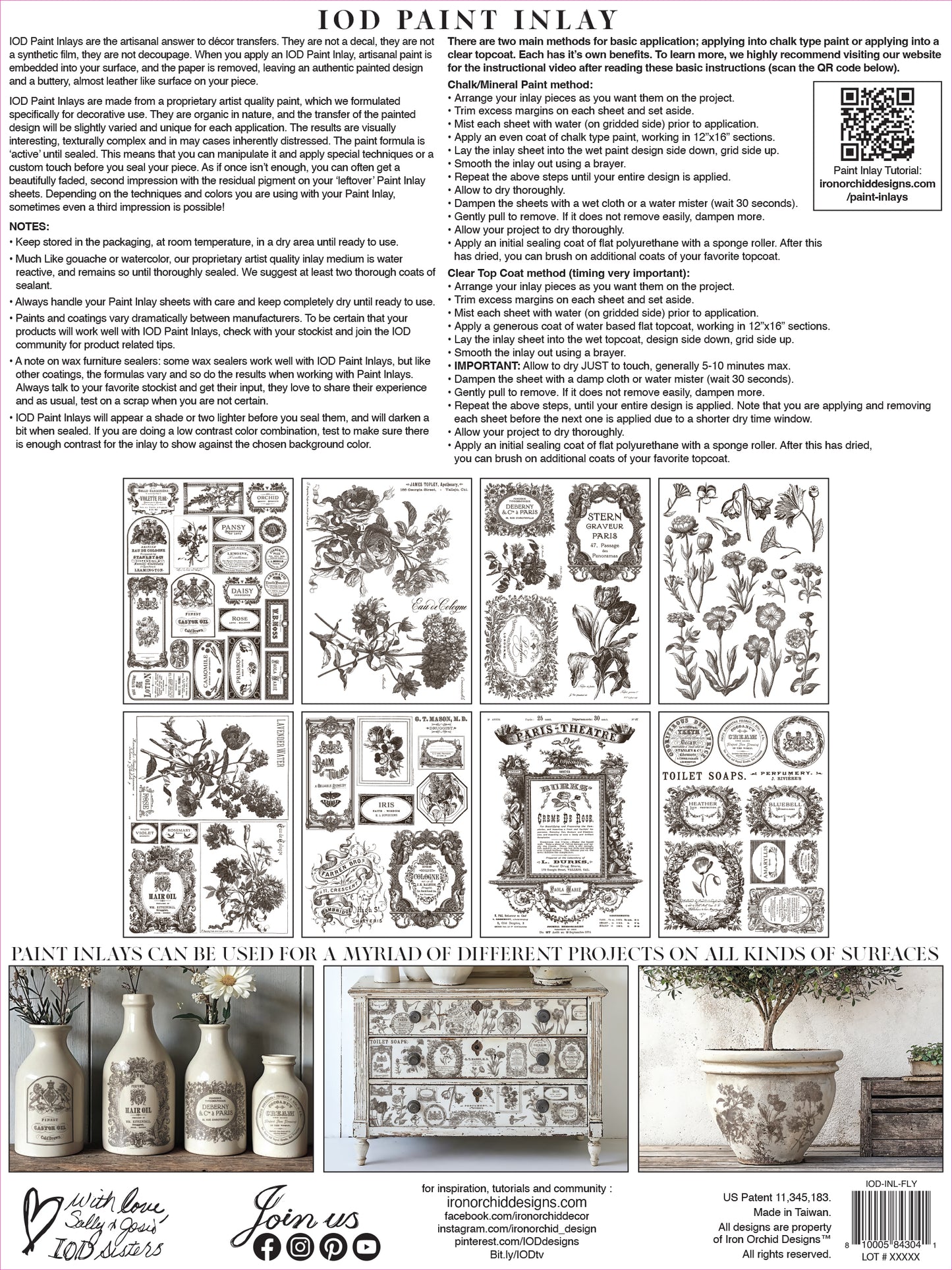 Floriography Paint Inlay IOD