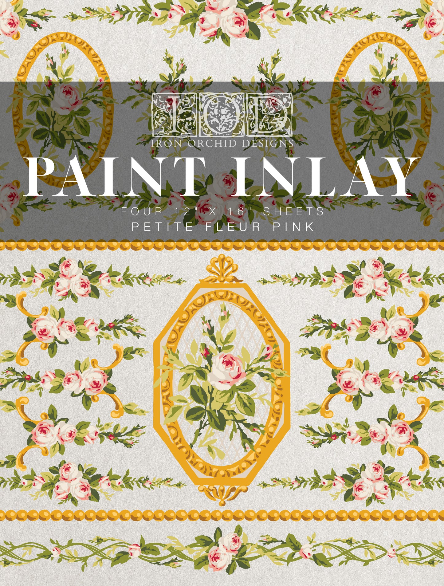 Petite Fleur pink Paint Inlay IOD