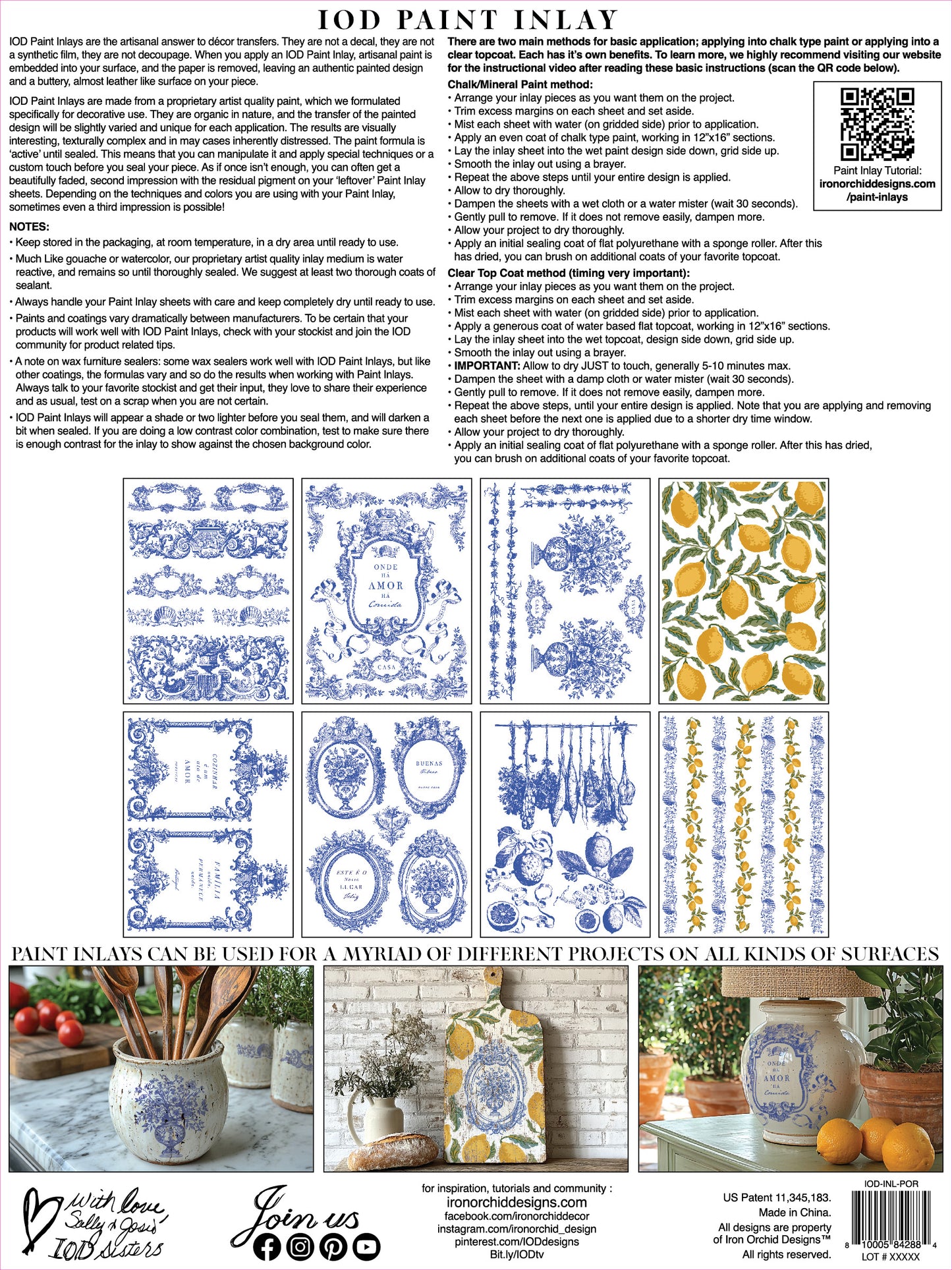 Portofino Paint Inlay IOD