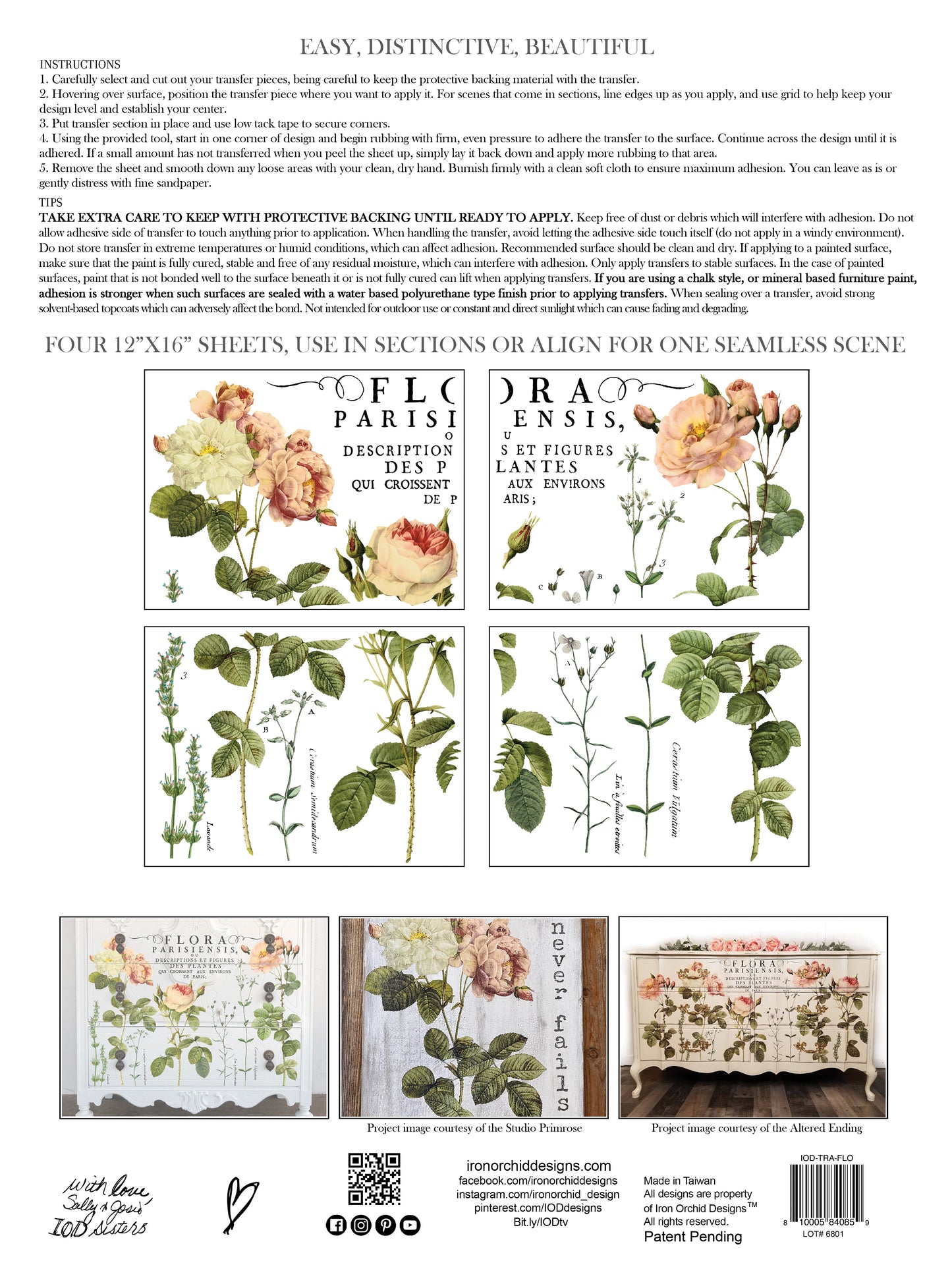 Flora Parisiensis transfer IOD