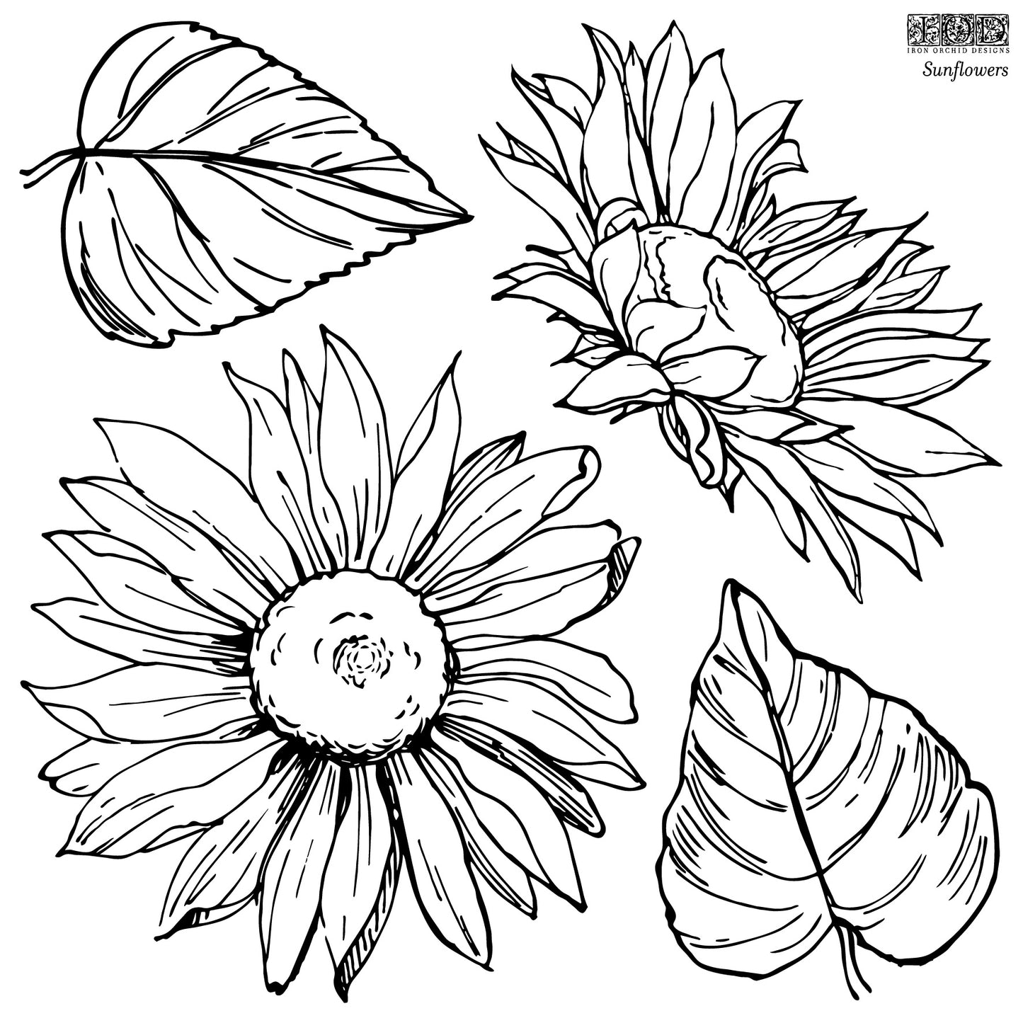 Sunflower stamp IOD