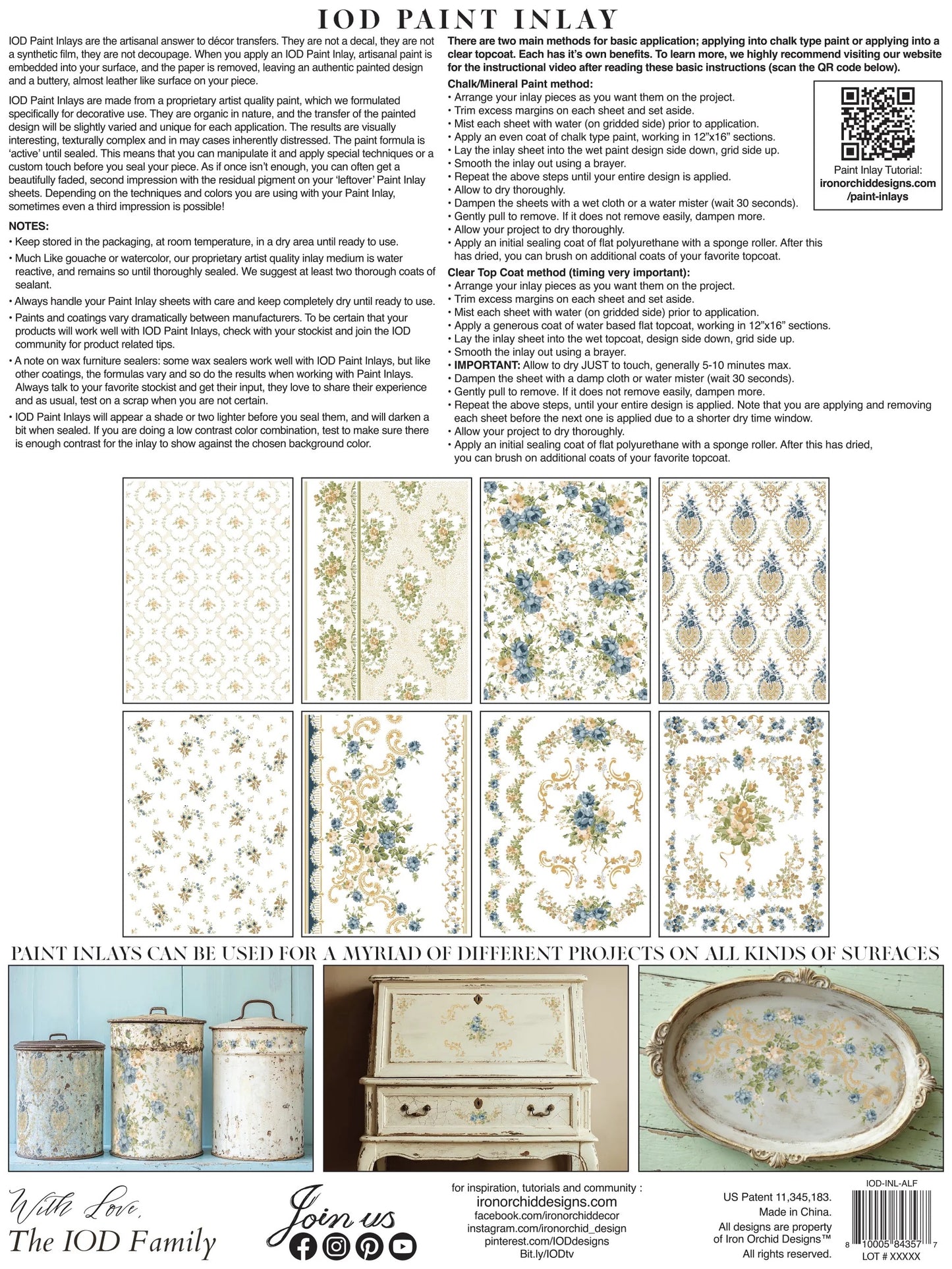 Alfred Peats & Co IOD Paint Inlay 12x16