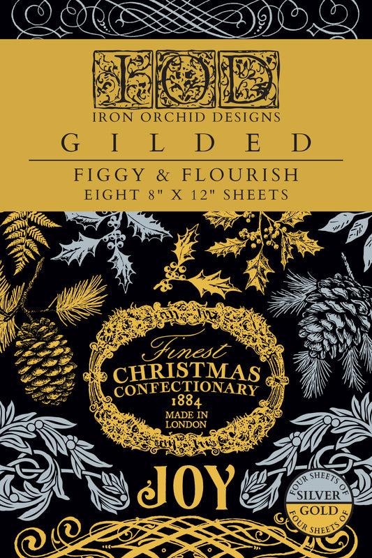 Figgy & Flourish IOD Gilded Transfer 8x12