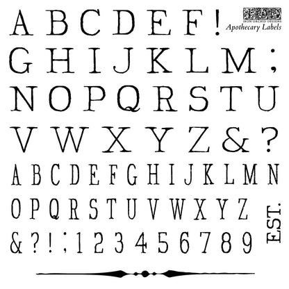 Apothecary Mini Stamp 6x6 set IOD