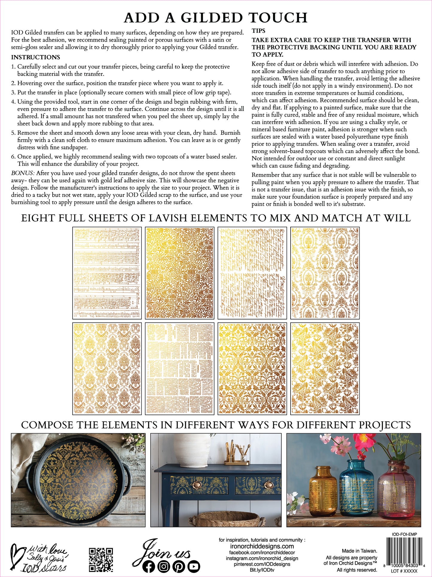 Emporium gilded Transfer IOD