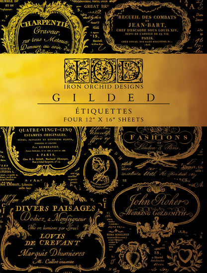Etiquettes Gilded Transfer IOD