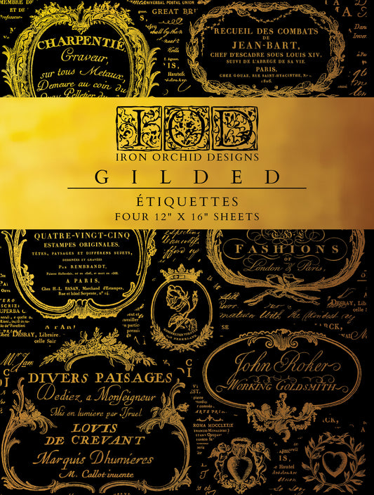 Etiquettes Gilded Transfer IOD
