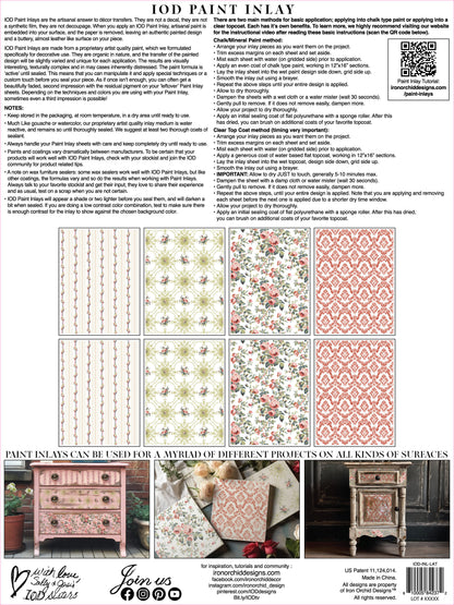 Lattice Rose Paint Inlay IOD