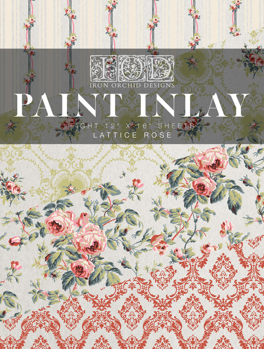 Lattice Rose Paint Inlay IOD