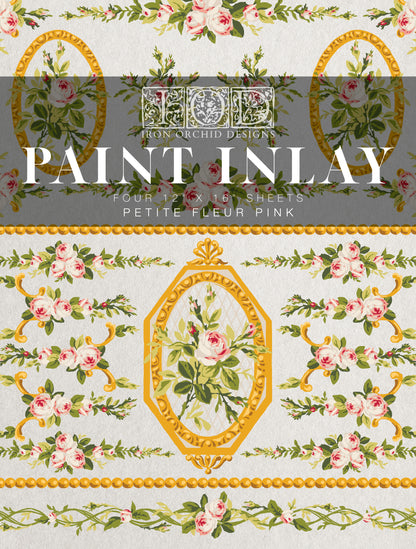 Petite Fleur pink Paint Inlay IOD