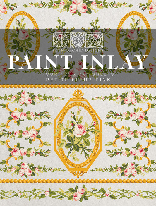 Petite Fleur pink Paint Inlay IOD