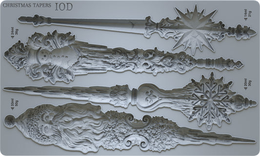 Christmas Tapers mould IOD