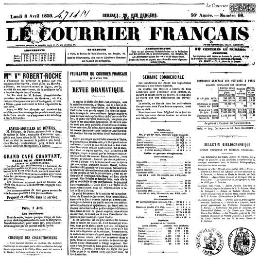Le Courrier stamp IOD