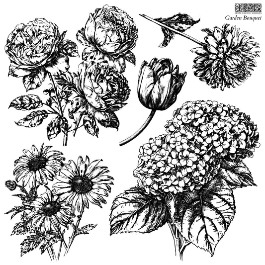 Garden bouquet stamp IOD