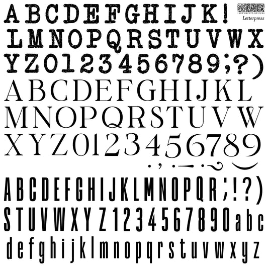 Letterpress  stamp IOD