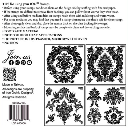 Velveteen 6x6 stamp set IOD