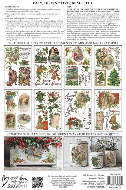 Christmas Joy 8x12 IOD Transfer