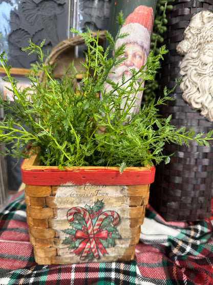 Basket with candy canes