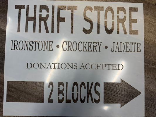 Thrift Store Stencil