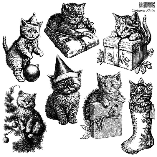 IOD Stamp Christmas Kitties