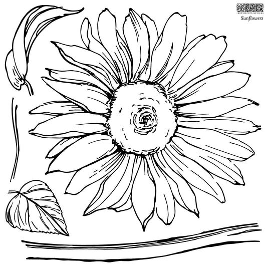 Sunflower stamp IOD