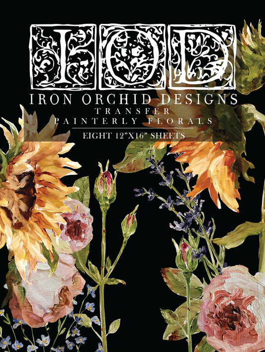 Painterly Florals transfer IOD